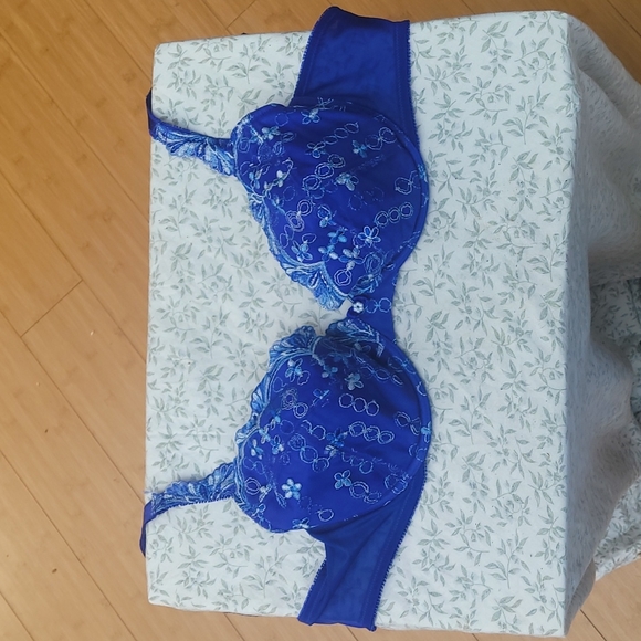 Frederick's of Hollywood underwire blue bra size 42c - Picture 2 of 8